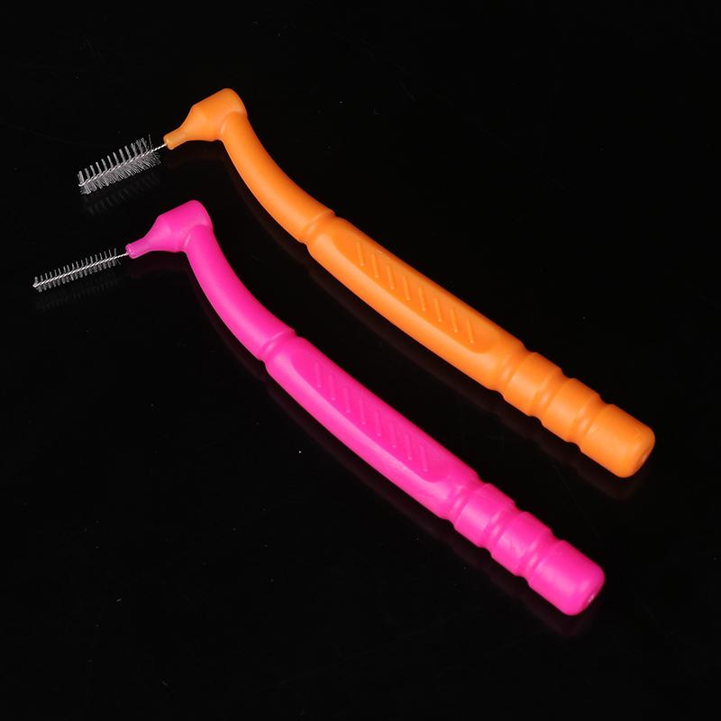 10 шт. L-образные ортодонтические брекеты межзубные щетки для чистки между зубами мини-зубная щетка для чистки межзубных промежутков портативная дорожная