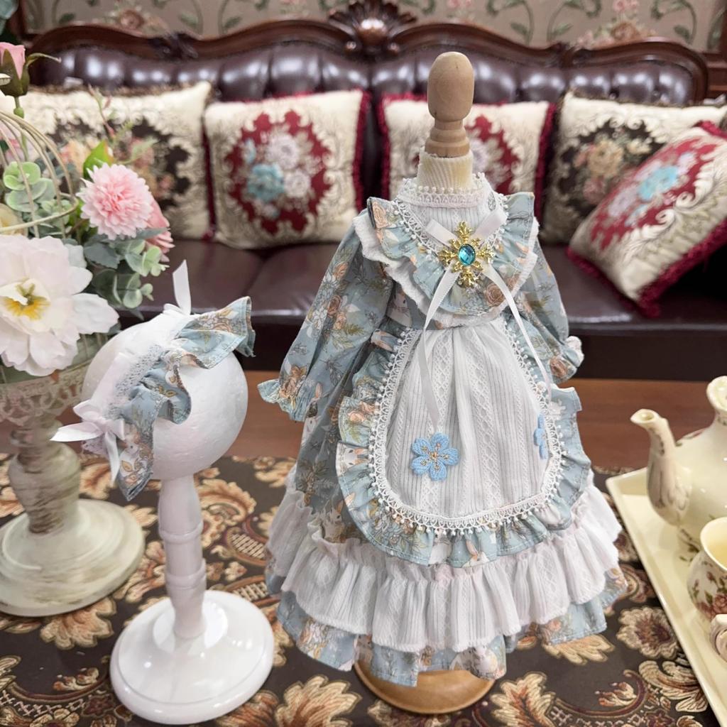 HAMRETHYPPZ 14 16 13 BJD Шарнирная кукла Платье Кукольный костюм Кукла Горничная Одежда Шарнирная кукла Одевалка Кукольное платье Платье принцессы, Светло-голубой
