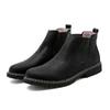 Winter Shoes Mens Chelsea Boots Non-slip Genuine Leather Shoes Warm Plush Men Ankle Boots Brand Male Footwear D186
