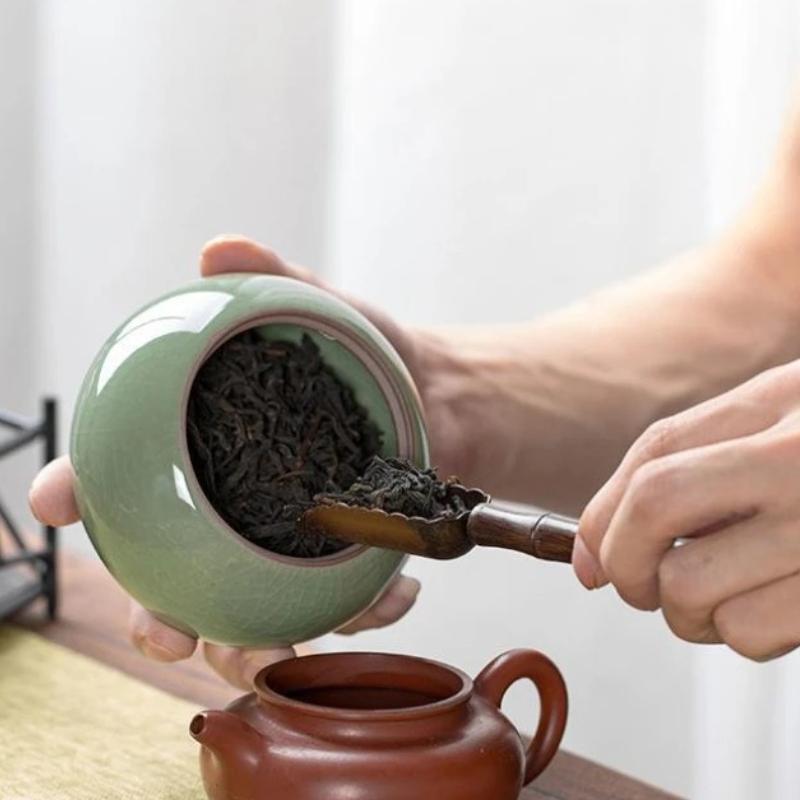 Керамическая маленькая чайная банка, китайская коробка для хранения всех видов чая, грубая керамическая банка, контейнер для чая пуэр, современный стиль