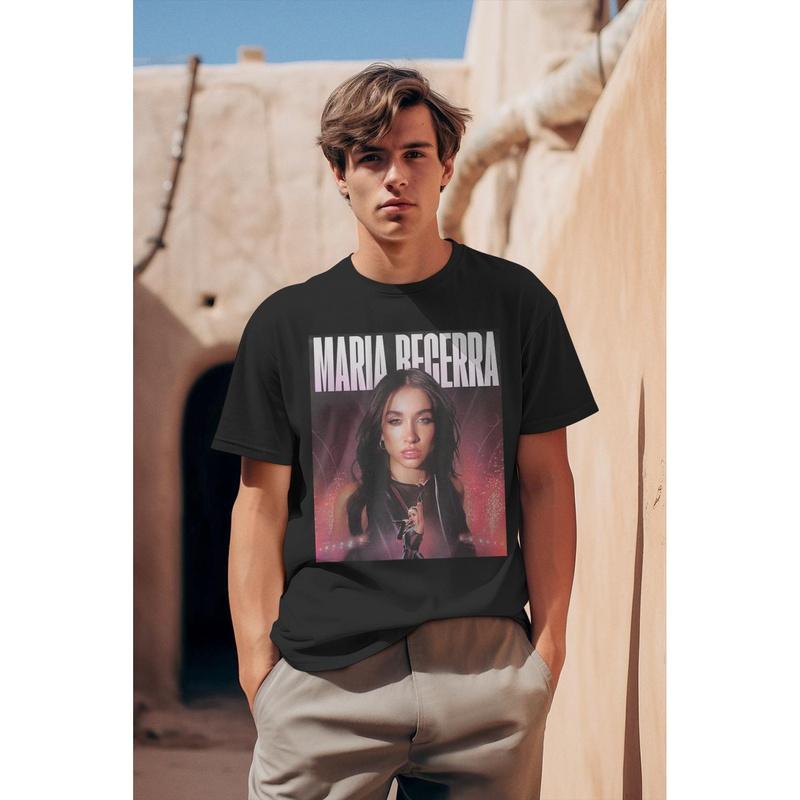 Maria Becerra Graphic T-Shirt - Spanish Singer Portrait & Album Title Design - Soft Everyday Casual Tee For Concerts, Gifts For Fans - Unisex Adult
