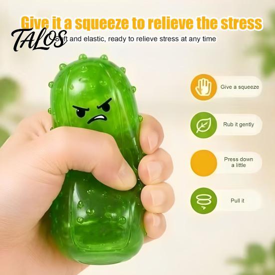 Calming Sensory Play Cactus Pinch Toy for Stress Relief, Soft TPR Rubber Squeeze Fidget Focus Toys School Toy, Cute Cartoon Funny Gifts Kids