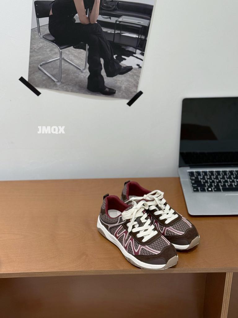 Color Matching Striped Lace-up Little White Shoes Women's Summer 2025 New Fashion Versatile and Comfortable Sports and Leisure Moral Training Shoes