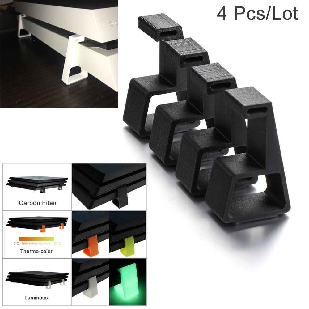 4Pcs Flat-mounted Feet Heighten Support Cooling Legs Stand Console Holder Bracket