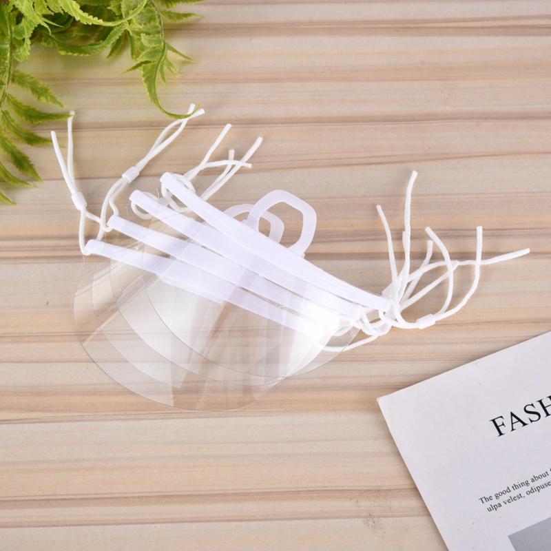 20 шт. Прозрачная пластиковая маска для кейтеринга Отель Красота Шеф-повар Официант Защитная маска Многоразовая Видимая Брызгозащитная маска