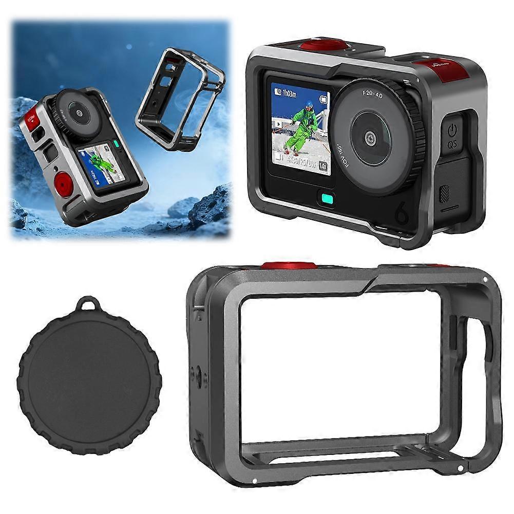 Flymile Applicable For DJI Action 6 Protective Cage Metal Frame Sports Camera Accessories