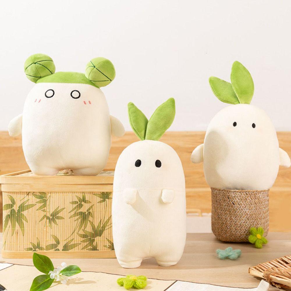 Daikon Carrot Hugging Plush Toy PP Cotton Radish Stuffed Doll Toy  Birthday Christmas