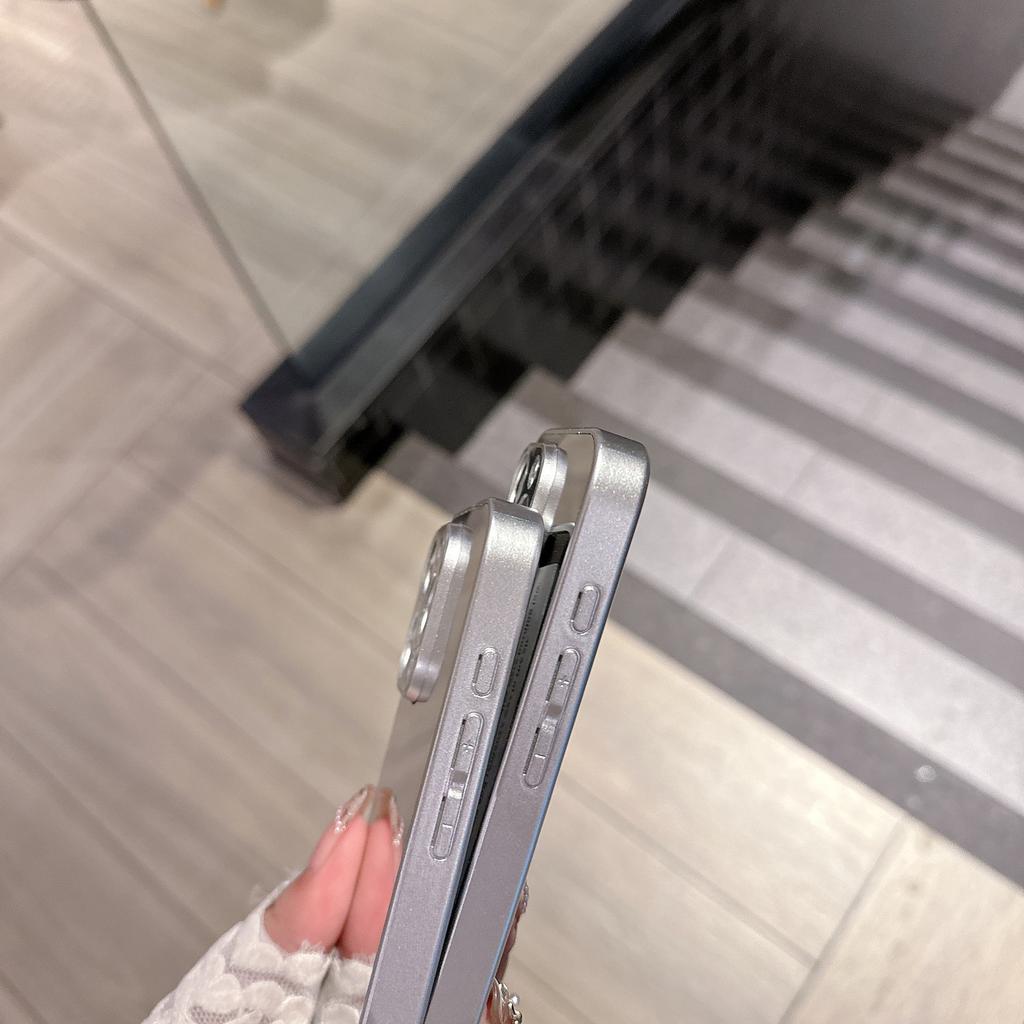 Зеркальная поверхность для чехла для мобильного телефона IPhone 16 15pro Высококачественное гальваническое покрытие Тонкие отверстия для IPhone13 Защитный чехол «два в одном»