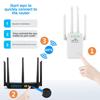 4 Antenna 300M WiFi Extender, Wireless Signal Booster Repeater for Home Router, US/EU/UK Plug