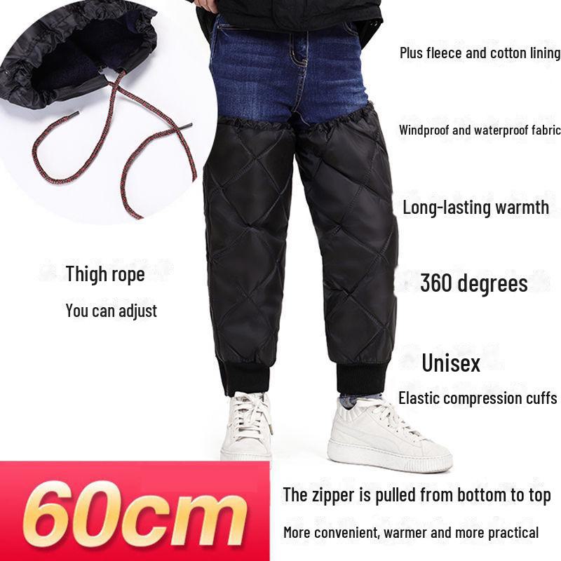 Утолщенные ветрозащитные зимние наколенники для мотоциклов и электровелосипедов, мужские и женские леггинсы для езды в холодную погоду