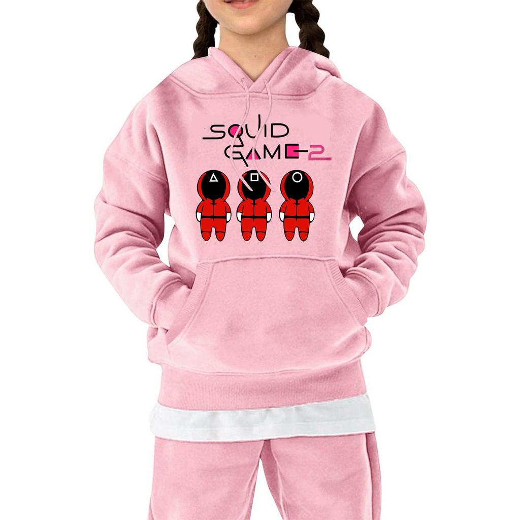 Детские толстовки, свободная спортивная рубашка с капюшоном и принтом, модная спортивная рубашка