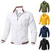 Casual Jacket Men's Standing Collar Spring and Autumn Versatile Sports Solid Color Jacket Men's Clothing