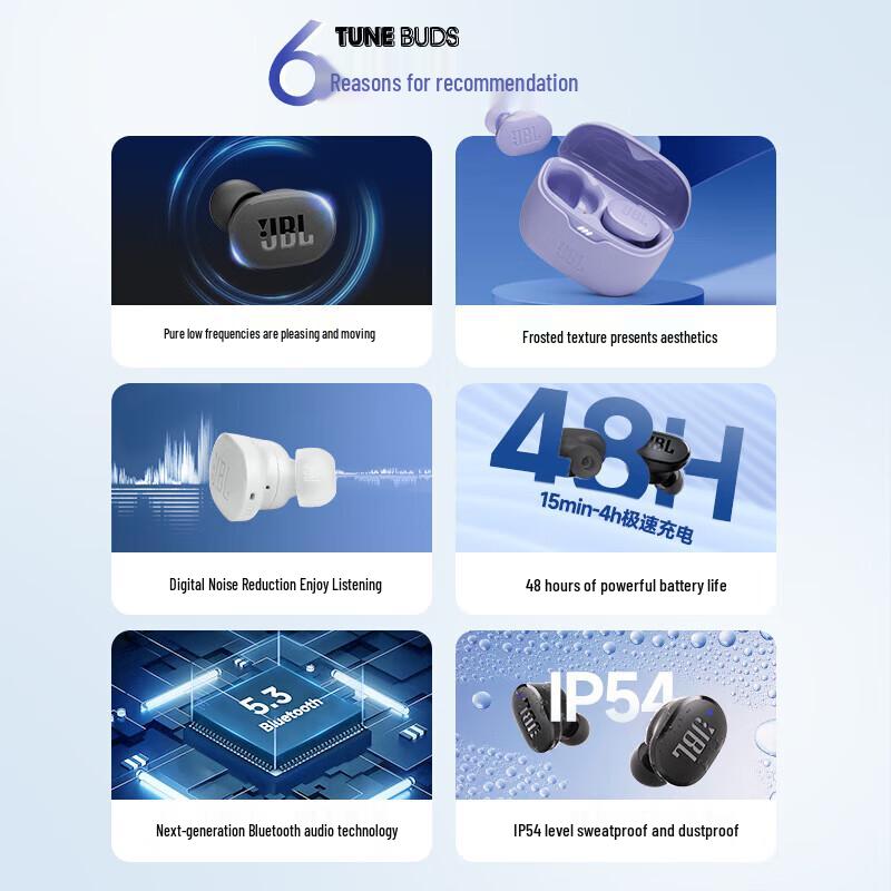 JBL Tune Buds True Wireless Noise-Cancelling Earbuds