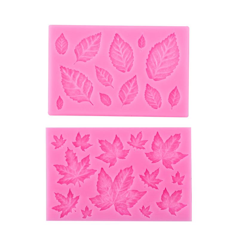 Maple Leaf Silicone Fondant Mold Set for Cake Decoration