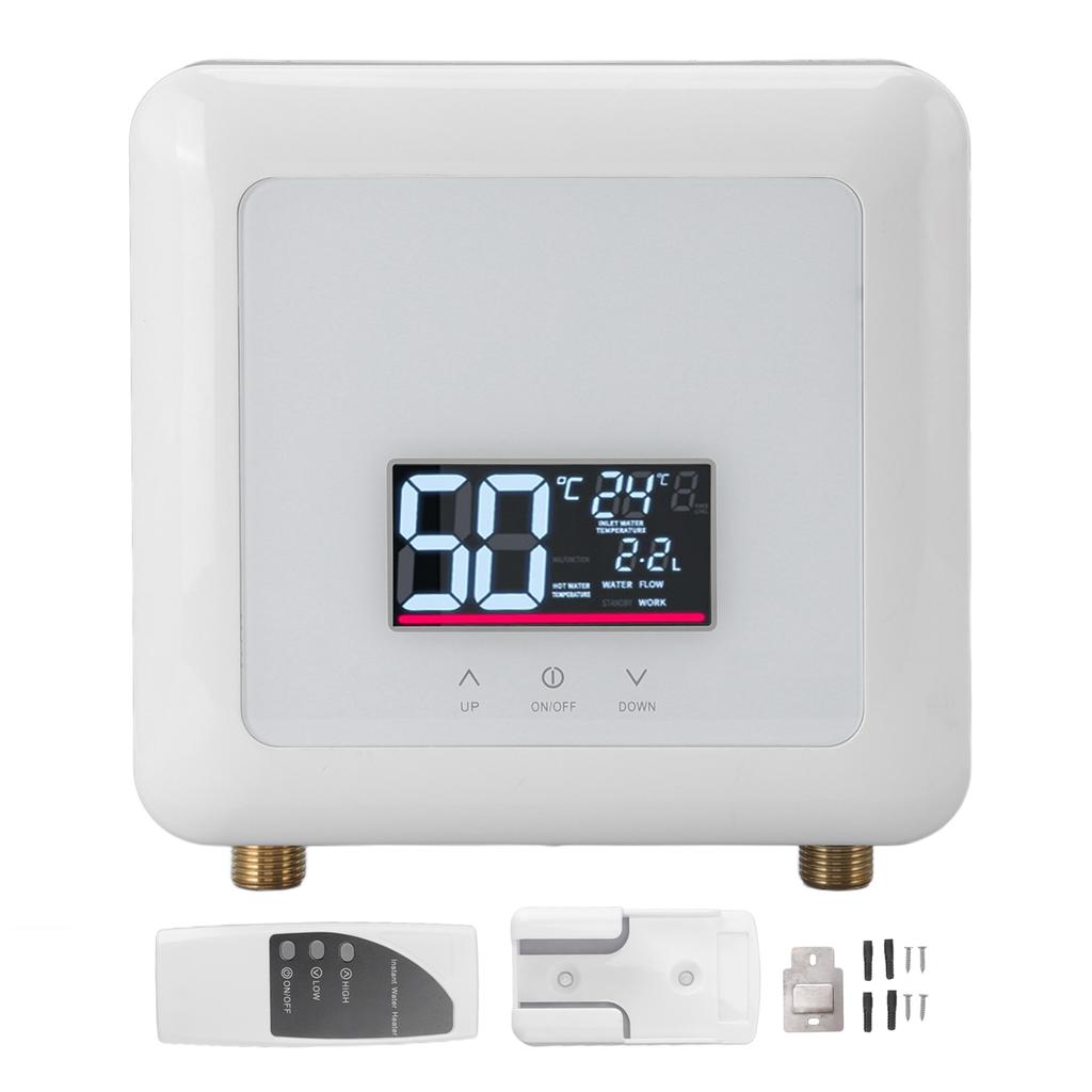 Electric Water Heater Constant Temperature Frequency Conversion with Widescreen Quick Shower Heater for Home 220V 7500W