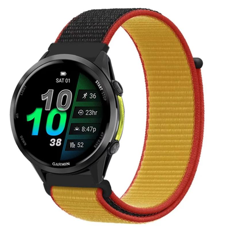 22 мм 20 мм Нейлоновый ремешок для Garmin Forerunner 970 570 165 965 55 Venu 3 Стиль флага Модный браслет Garmin Active 6 Approach S50