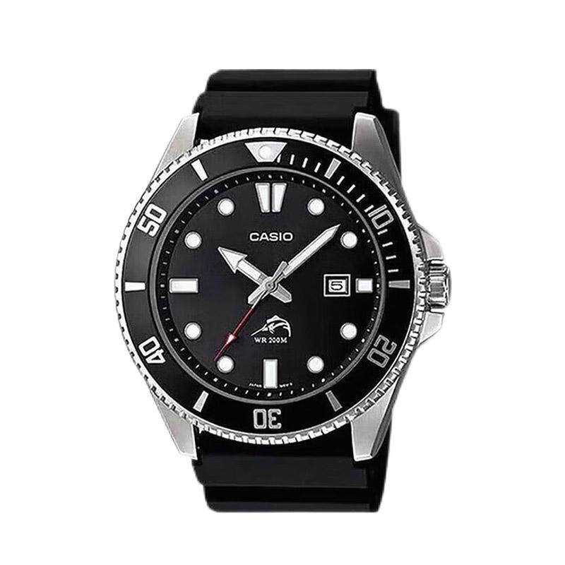 Casio Специальная коллекция MDV 106 1 Кварцевый механизм Ремешок из нержавеющей стали Часы Унисекс Черный циферблат MDV-106-1A(Watch4--)