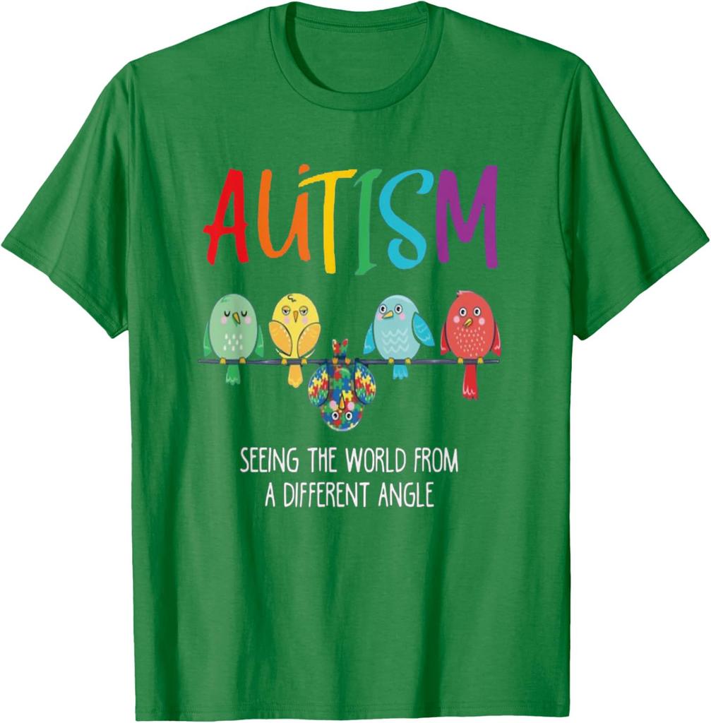 Autism Awareness Cute Owl Color Puzzles Cute Funny Unisex T-Shirt