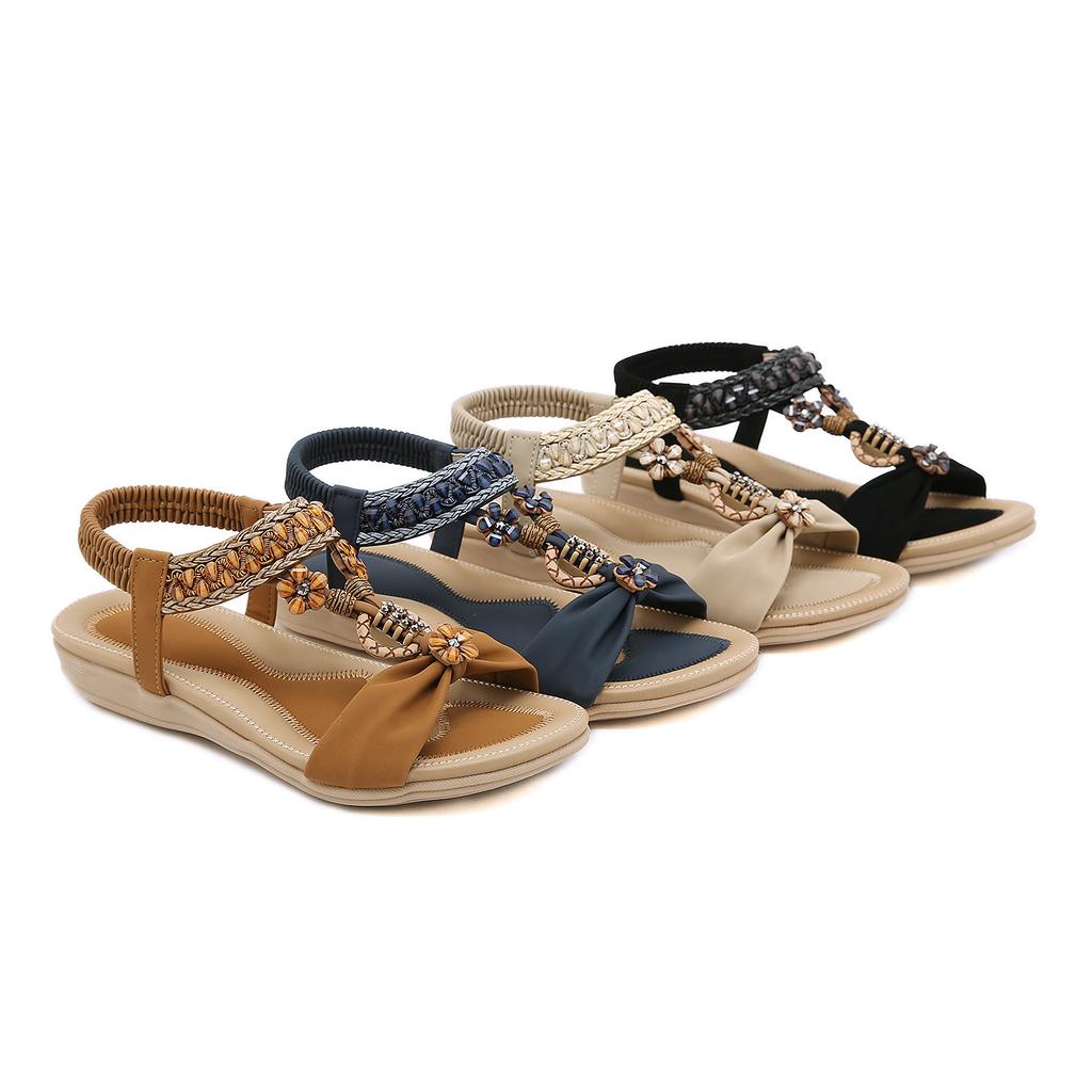 2025 Summer Fashion Women Platform Wedges Comfortable Elastic Band Non-slip Sandals Casual Beach Footwear Shoes for Women