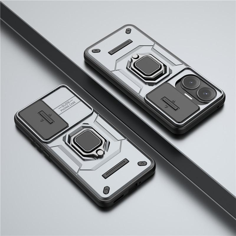 For Redmi Turbo 4 Pro 5G For Redmi Turbo3 Turbo4 Pro Cover Lens Protection Shockproof Push window Magnetic Holder Bumper