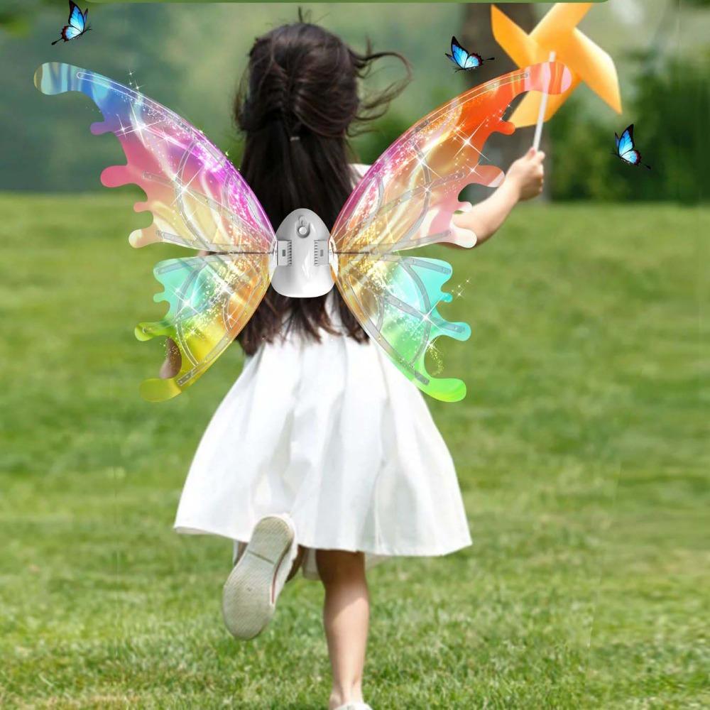 Glowing Shiny Butterfly Electric Wings Back Decoration Lights Fairy Wings Girls Toy