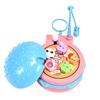 Cartoon Magnetic Fishing Toy Entertainment Bag Hanging Charms Rotating Fishing Machine Pendant  Key