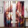 Cartoon Anime Sexy Big Breasts Ass Girl Nude Print Japanese 2 Pieces Shading Drapes Window Curtain for Living Room Bedroom Decor