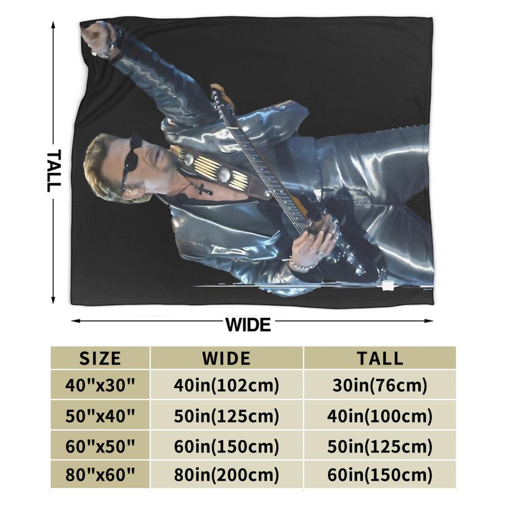 Johnny Hallyday Plush Blanket Girls Boys Flannel Throw Blanket For Outdoor Warm Soft DIY Quality Bedspread