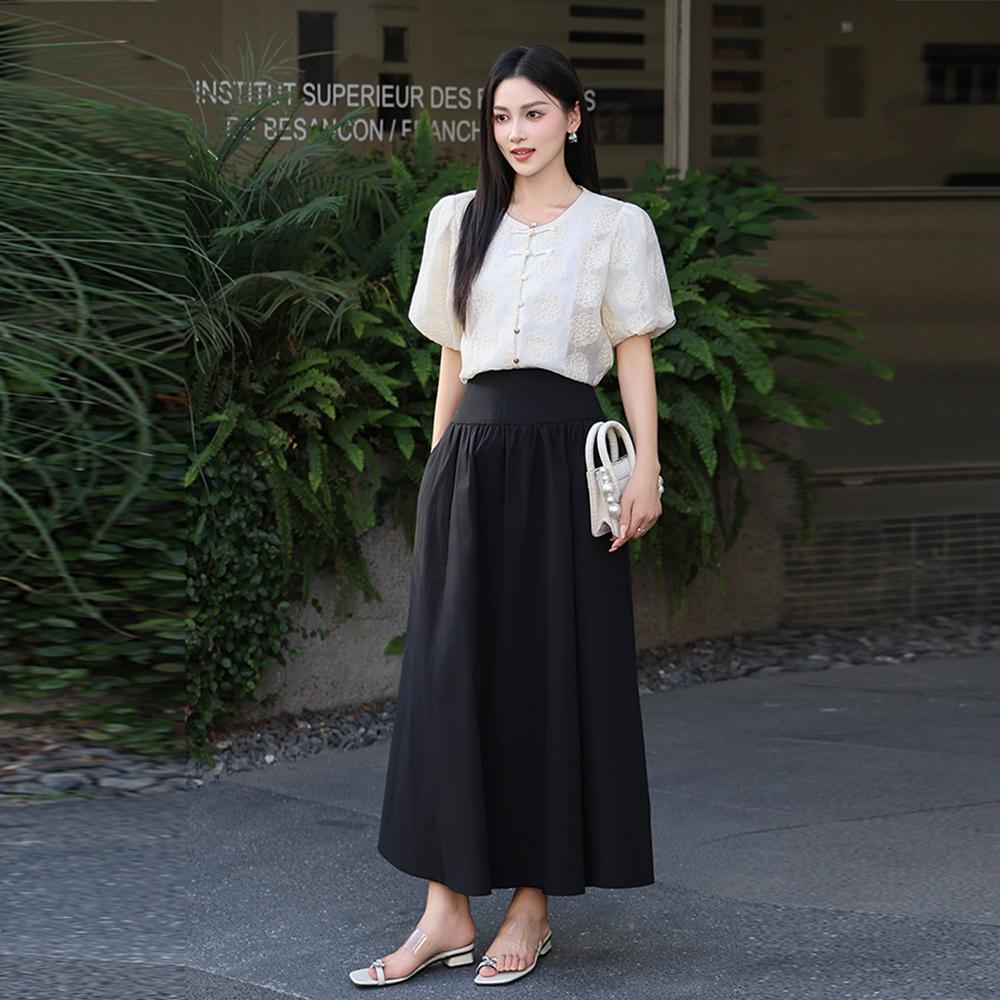 MIXMAX Casual Versatile Temperament Slimming Half Body Long Skirt