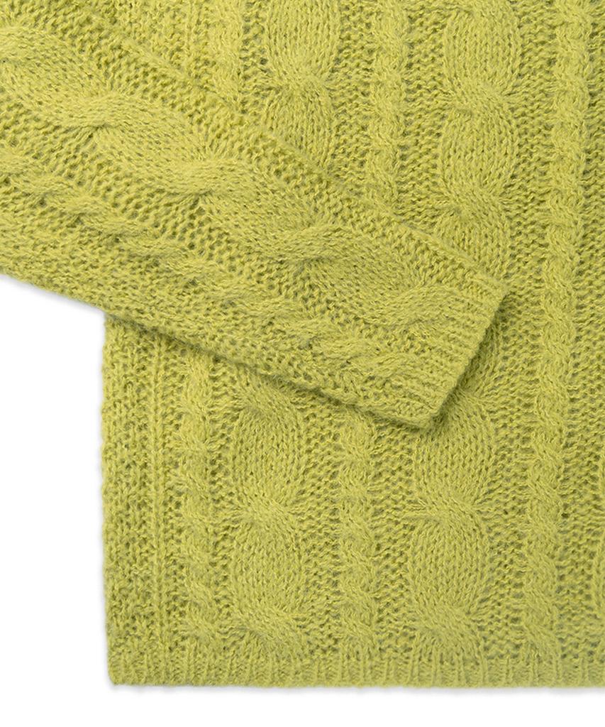 WITHOUT SUMMER Cinnamon Cable Knit_Olive