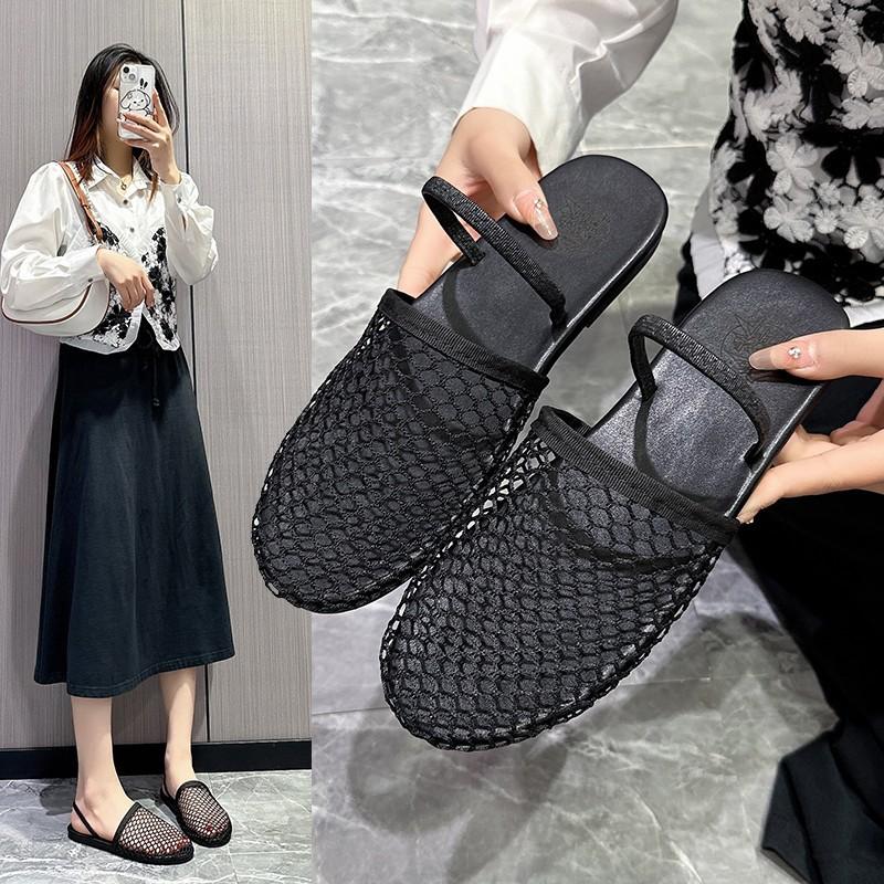 Летние сандалии с круглым носком на плоской подошве Water Diamond, пикантные туфли на плоской подошве для женщин