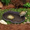 Plastic Tortoise Bath Dish Brown Reptile Bathing Pool Reptile Pool Bowl Turtle Bathtub Aquarium