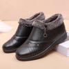 Fashion Women's Cotton Shoes  Winter Plush Flat Bottom Anti Slip Warm Cotton Shoes Comfortable Zipper Outdoor Cold Proof Ankle Boots