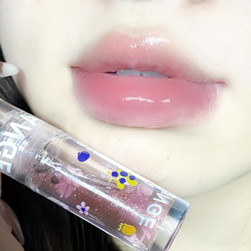 HER ORANGE~ Boo Boo Moisturizing Lip Nectar Clear Lip Oil Watery Mirror Glass Lip Glaze Lip Treatment Lip Balm