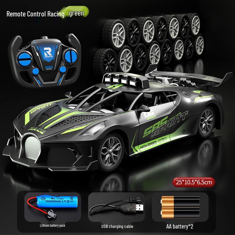 Детская гоночная машинка на радиоуправлении - Четырехканальная перезаряжаемая высокоскоростная, прочная модель-игрушка для мальчиков