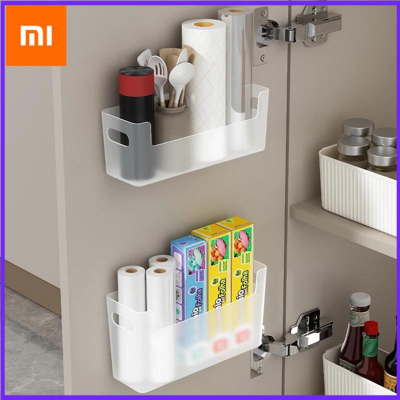 Xiaomi Wall Mounted Storage Box Kitchen Cabinet Door Inner Desktop Bathroom Organizer Rack for Miscellaneous Items