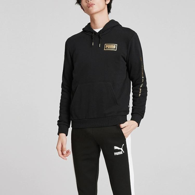PUMA Holiday Pack Crewneck Hoodie 'Black White' Men's 586351-01