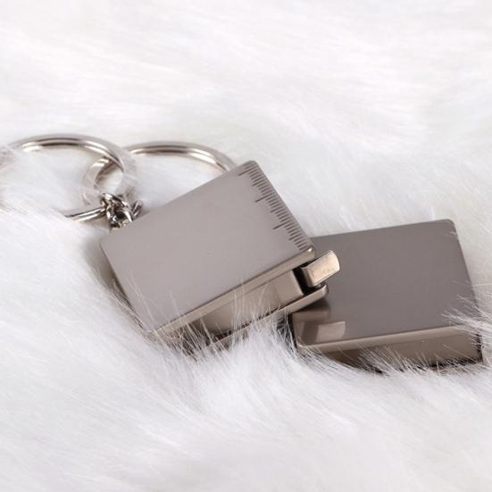Mini Stainless Steel Retractable Measure Tape Ruler Keychain Key Ring Pendant