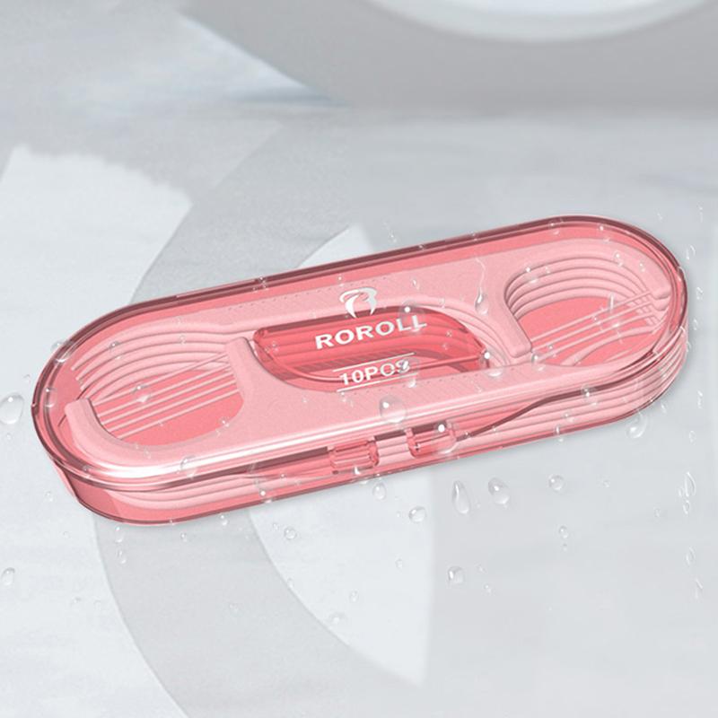 10 шт. Зубочистки с зубной нитью, портативная коробка, одноразовые зубочистки, межзубная щетка