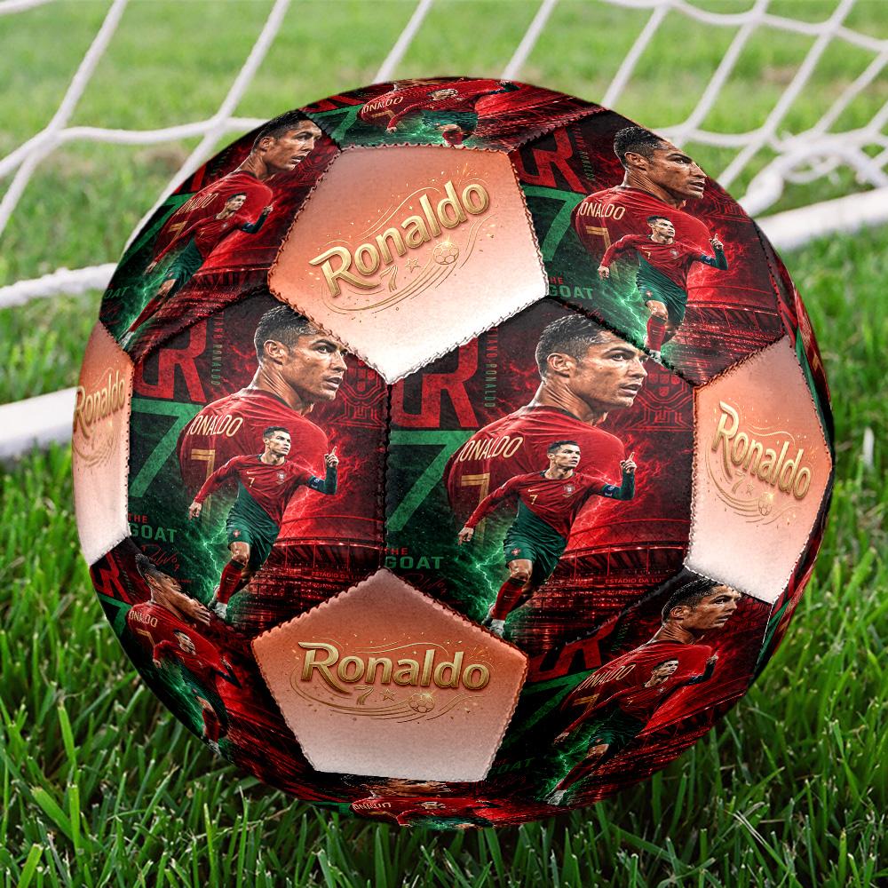 Cristiano Ronaldo Cr7 Football Legend Size 5 Soccer Ball Machine Sewn Indoor/Outdoor Training and Matches Perfect Commemorative Gift for Soccer Lovers