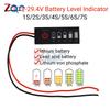 Тестер-индикатор уровня заряда батареи 1S-7S 18650 Li-ion Lipo Литиевый 3,7-29,4 В Свинцово-кислотный Дисплейный модуль Измеритель емкости и напряжения