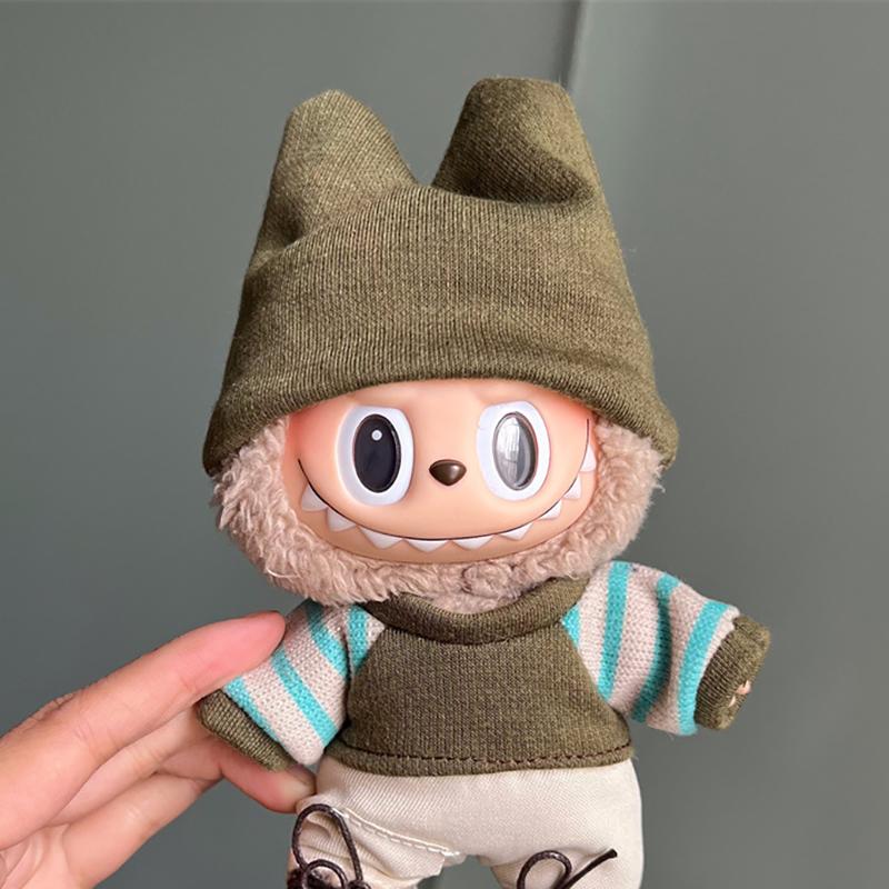 Одежда для мини-кукол, аксессуары для плюшевой виниловой куклы Лабубу, сменный костюм для хлопковой куклы, только одежда для детей, подарок