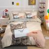 3D Cat Duvet Cover Set Twin Queen King Size Cute Animal Luxury Polyester Bedding Set For Kids Girls Adults Gift With PillowCase