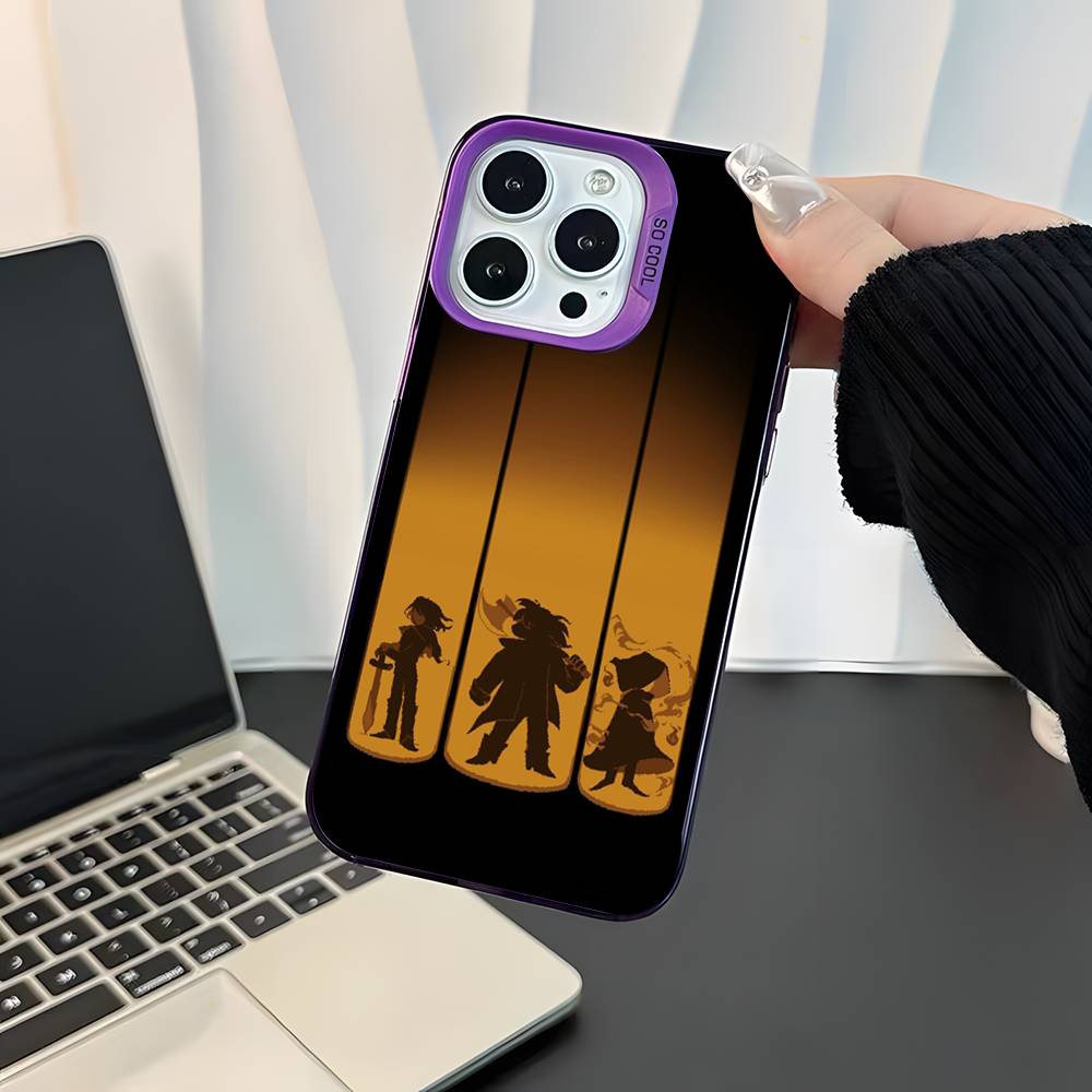 Чехол для телефона Game U-Undertale-es для iPhone 17,16,15,14,13,12,11,Mini,Pro,E,SE4,XS,MAX Фиолетовый Конфетный Матовый Чехол