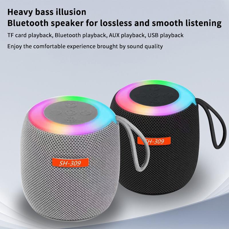 Беспроводной Bluetooth-динамик Водонепроницаемый RGB-цветная подсветка Стерео Звуковой эффект Бас Зарядка Портативный динамик