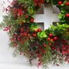 Christmas Wreath Artificial Red Berries Eucalyptus Wreath Christmas Decoration Living Room Wall