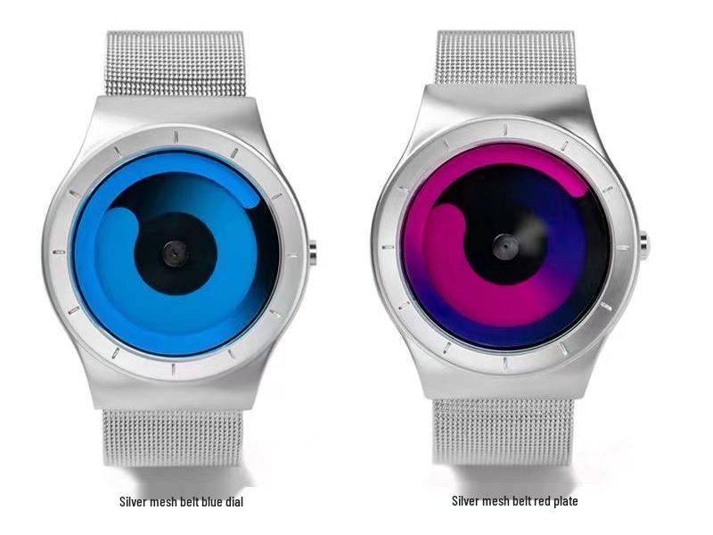 Инновационные мужские кварцевые часы Swirl без стрелок – Водонепроницаемые, Стильные и Идеальные для Студентов