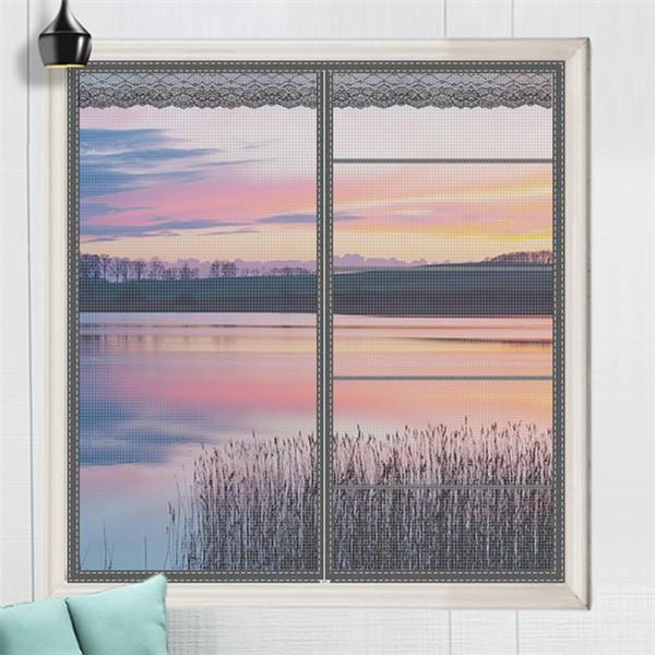 Фолио магнитная оконная сетка для дома, противомоскитная занавеска, тюль, летняя невидимая съемная моющаяся сетка для экрана