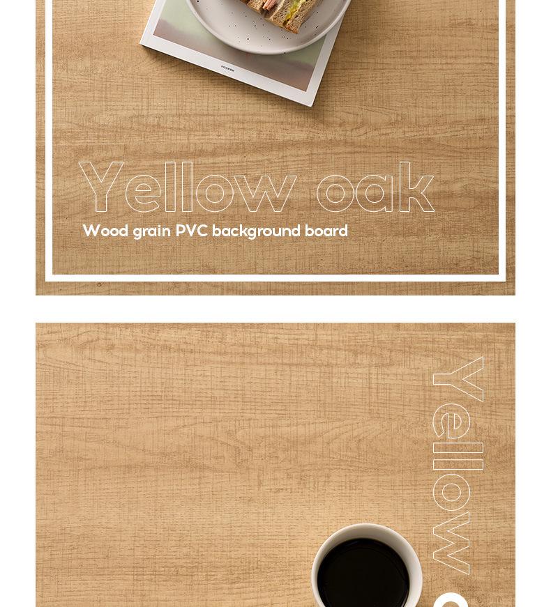 Wood Grain PVC Photography Background Board for Retro Still Life and Product Food Photography