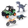 Coffret Chasseur De Dinosaures - Dickie - 1 Figurine Articulée Et 2 Dinosaures Inclus